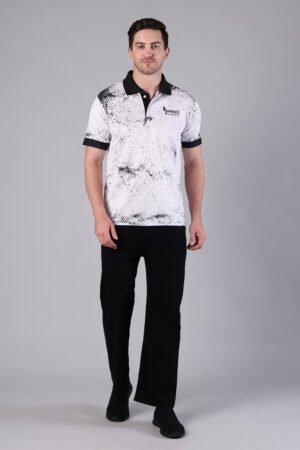 Men’s Signature Diamond Polo T-Shirt – Premium Fabric