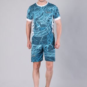 Men’s Volleyball & Football Playing Dress – PMC Dry Fit Premium Sportswear Blue - Thumbnail Image 1