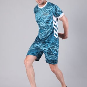 Men’s Volleyball & Football Playing Dress – PMC Dry Fit Premium Sportswear Blue - Thumbnail Image 4