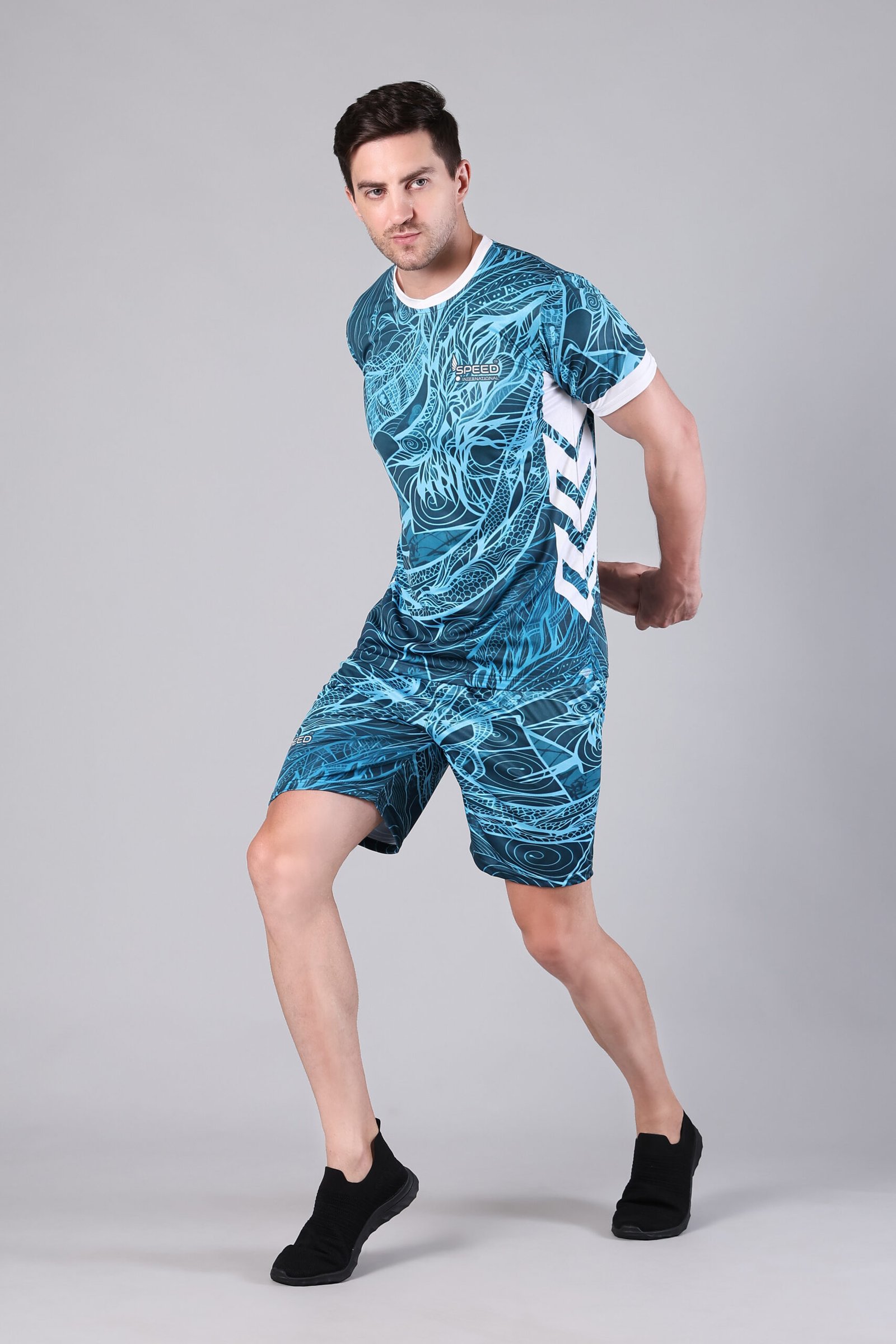 Men’s Volleyball & Football Playing Dress – PMC Dry Fit Premium Sportswear Blue - Image 4