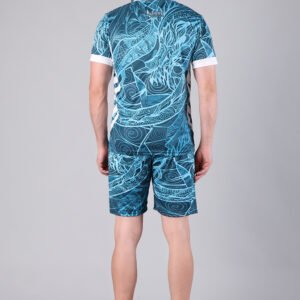 Men’s Volleyball & Football Playing Dress – PMC Dry Fit Premium Sportswear Blue - Thumbnail Image 2